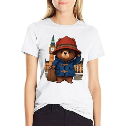 Paddington Bear in London T-shirt summer clothes hippie clothes T-shirts for Women  shirts women