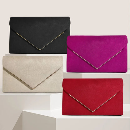Velvet Envelope Bags Women Evening Wallets High Quality Clutches Banquet Dresses Clutch Over Shoulder Bags with Chain Handbags