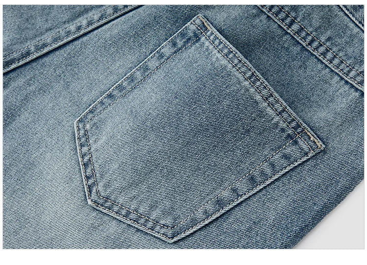 Jeans Women Heightening Pure Cotton Long Trousers Autumn 2024 New Flesh-hiding Wide-leg Trousers