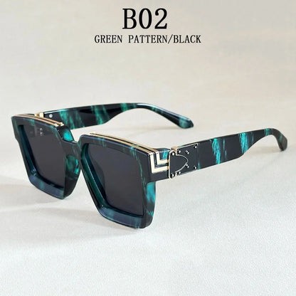 Square Sunglass Men Retro Millionaire Sunglasses Women 2025 Trendy Vintage Vacation Fashion Glasses Gafas De Sol Hombre Lunette