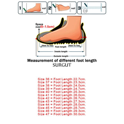 SURGUT Men Snow Boots Plush Warm Waterproof Winter Outdoor Ankle Shoes For Men
