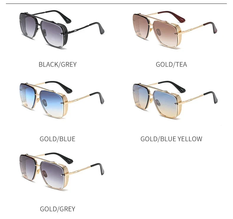 Steampunk Sunglasses For Men 2023 Punk Sunglasses Women Vintage Fashion Glasses Luxury Retro Square Shades Trending Gafas De Sol