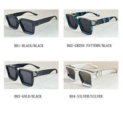Square Sunglass Men Retro Millionaire Sunglasses Women 2025 Trendy Vintage Vacation Fashion Glasses Gafas De Sol Hombre Lunette