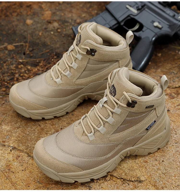 Men's Boot Combat Mens Ankle Boot Tactical Boot Male Shoes Work Safety Shoes Motocycle Boots Men Outdoor Hiking Shoes