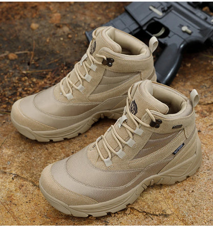 Men's Boot Combat Mens Ankle Boot Tactical Boot Male Shoes Work Safety Shoes Motocycle Boots Men Outdoor Hiking Shoes