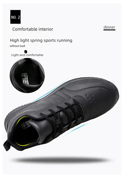 Causal Chef Shoes four Season new Lightweight Soft Sole Comfort Oil proof Men and Women's Chef Business Work Leather Shoe