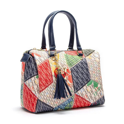 Colorful Print Design Spacious New-Style Women's Tote Bag Unique Prints Fashionable Women's Clutch Bag
