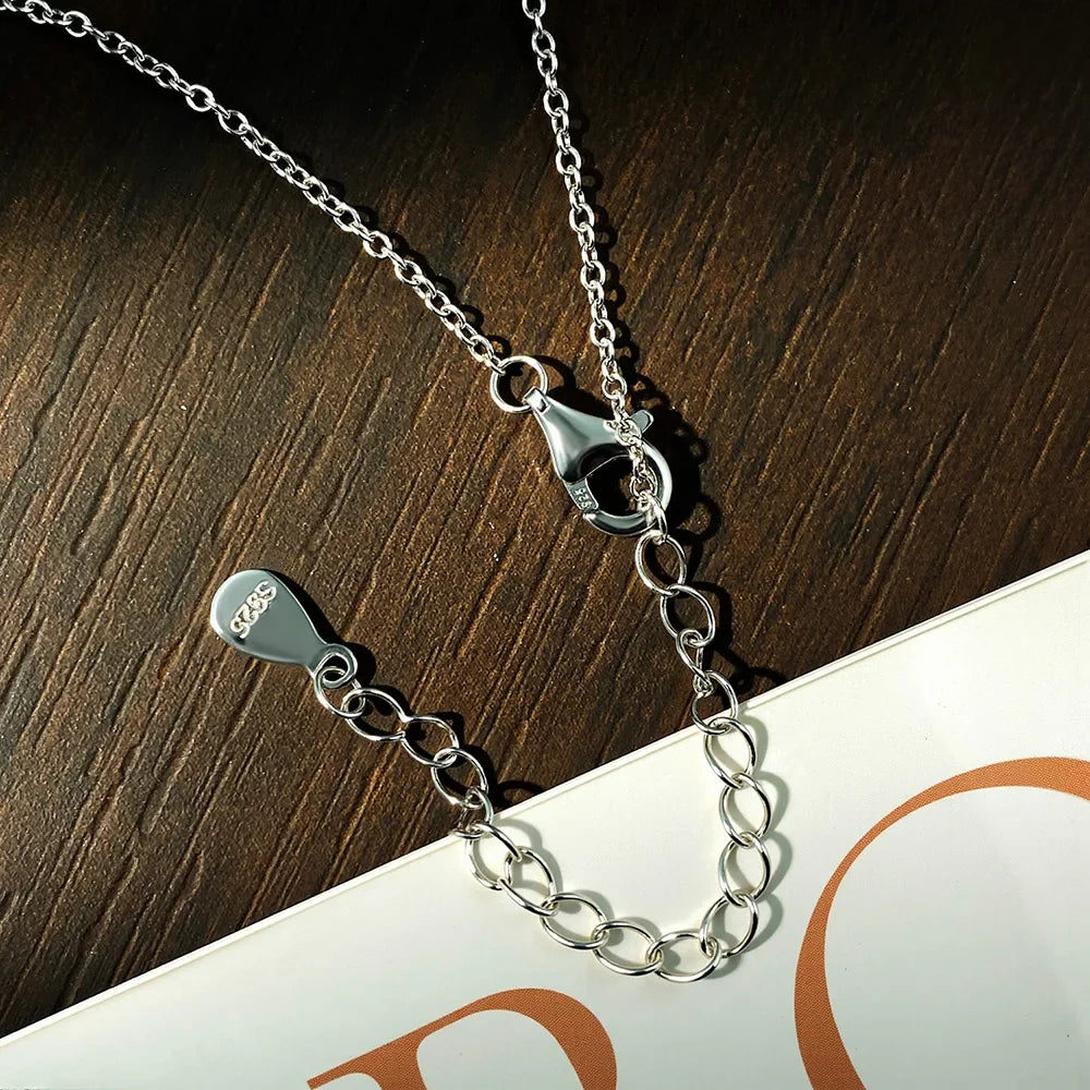 3*6mm 0.3ct Marquise Cut Moissanite Necklace with GRA s925 Sterling Silver Chain Dainty Stacking Necklaces for Women