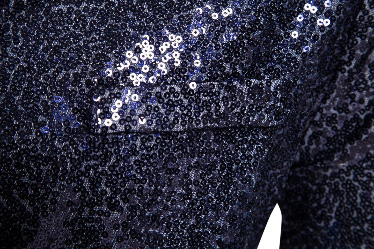 2026 Men's Suit Jacket, Shiny Sequin Stage Performance Coat, White Silver Blue Red Purple Blazers V-neck Single Button S-XXL
