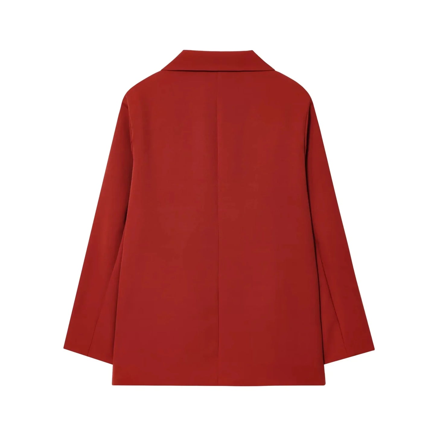 Fall Elegant Lady Commute Blazer Lapel Double-breasted Blazer Coat 2025 Spring Autumn Fashion Minimalist Office Women Blazer