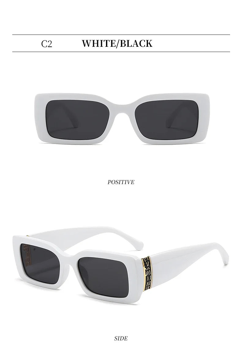 Fashion Small Rectangle Sunglasses for Women Retro Vintage UV400 Men Trending Sun Glasses UV400 Protection Gafas De Sol Mujer