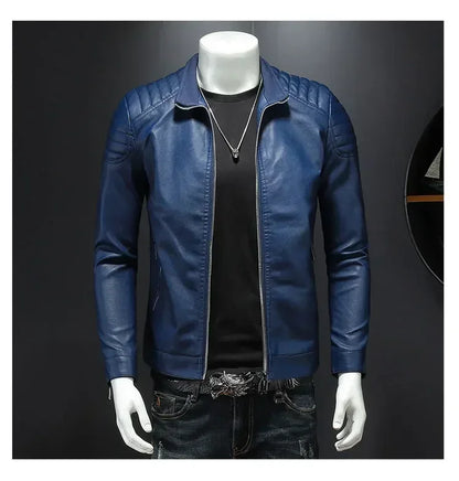 Men PU Leather Jacket Motorcycle Streetwear Baseball Outdoor Bomber Casual coat Men Autumn Motorcycle Windbreaker Male Outwear
