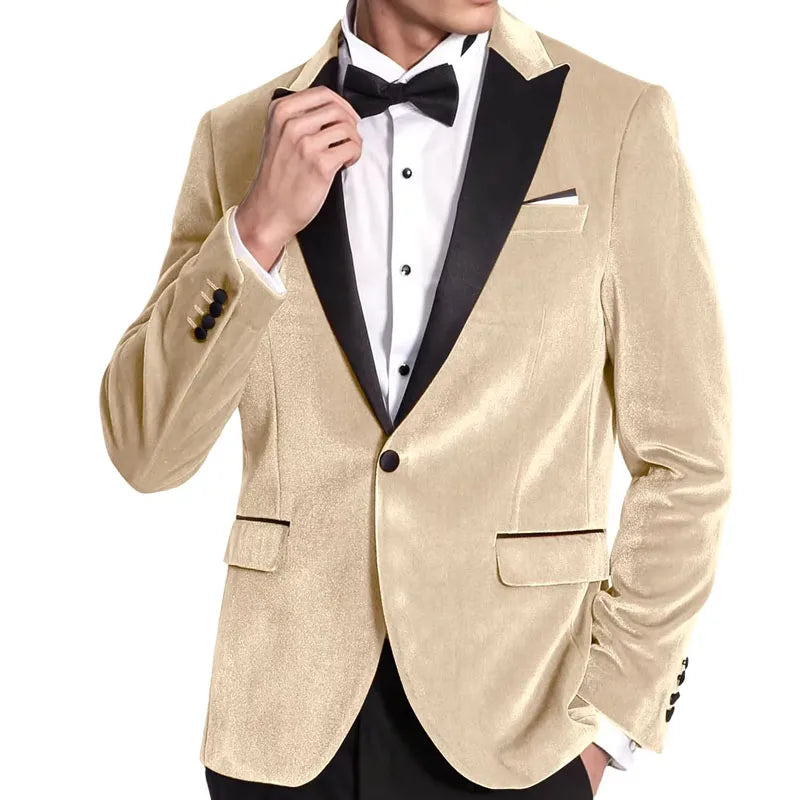High Quality Classic Men's Suits 1Piece Velvet Custom Suit Timeless Style Every Occasion Wedding Dating Prom Annual Dinner Party