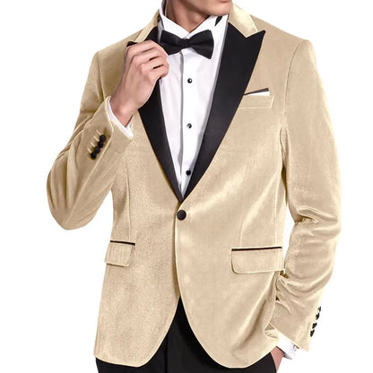High Quality Classic Men's Suits 1Piece Velvet Custom Suit Timeless Style Every Occasion Wedding Dating Prom Annual Dinner Party