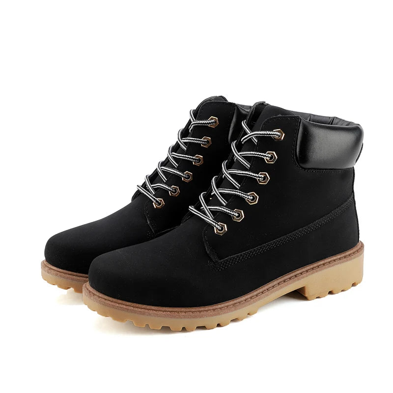 Designer Leather Mens Spring Fall Ankle Boots Trekking Yellow Coffee Designer Tactical Boots Outdoor for Men Work Shoes Sneakers