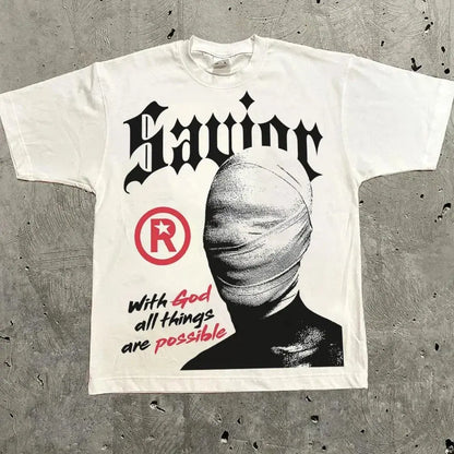 Harajuku Letter Graphic T Shirts Y2k Tops Gothic High Street Oversized T Shirt Casual Streetwear Vintage Tee Clothing Unisex