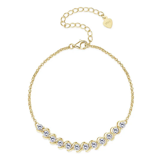 Bracelet infini en moissanite véritable 3 mm couleur D pour femme, chaîne réglable en argent 925, tendance 2025, bijou fin certifié, cadeau