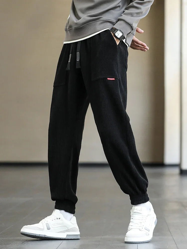 Pants Men Loose Fit Baggy Sweatpants Casual Fashion Streetwear Trend Autumn Winter Harem Joggers Trouser Male Plus SIze