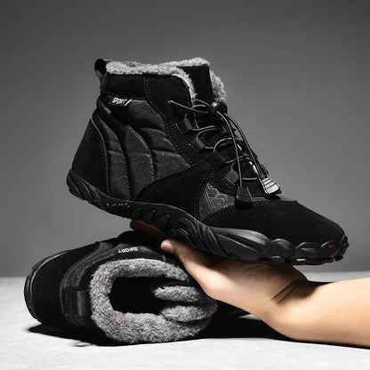 New Winter Booties Men Snow BareFoot Casual Shoes Outdoor Waterproof Work Shoes Warm Fur Men Ankle Shoes Snow Boots Plus Size 49