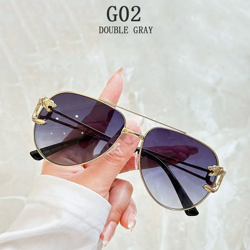 Luxury Sunglasses Women 2025 Fashion Glasses Vacation Oval Sunglass Luxe Femme Lunette Soleil Femme Lentes De Sol Mujer Vintage