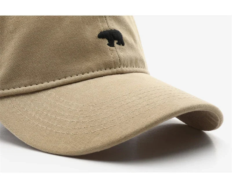 Spring Summer Baseball Cap for Women and Men Polar Bear Embroidery Hip Hop Snapback Caps Cotton Sun Hats Unisex Casual Visor Hat