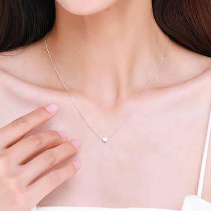 New Sale Simple Cute Lucky Star Pendant Necklace for Women 925 Sterling Silver Small Stars Korean Style Fine Jewelry