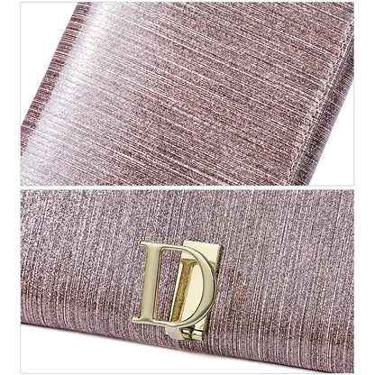2025 New Women's Wallet, Long Wallet, Pearl D-Buckle, Large Capacity, Multiple Slots, Genuine Cowhide Wallet, Clutch Bag