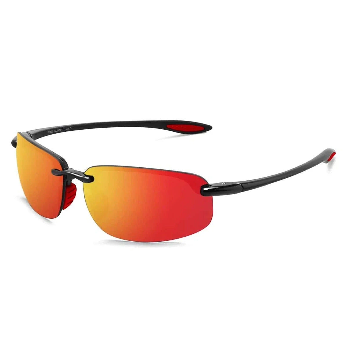 Unisex Sports Sunglasses UV400 Rimless Ultralight Frame for Cycling Driving Running - MJ8001