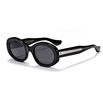 Top Quality Handmade Oval Acetate Men Women Vintage Sunglasses New Exquisite Design Sunglasses Outdoor UV400 Luxury Sunglasses
