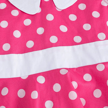 LPATTERN Girls' Vintage Rockabilly Dress Party Retro Polka Dot Floral Pattern A-line Dresses Pleated Skirt Knee-Length for 4-10Y