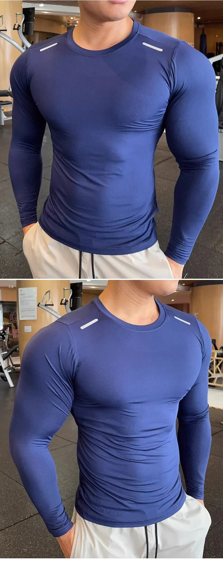 Long Sleeve T-shirt Fitness Basketball Running Tight Men Spandex Bodybuilding Sports Shirt Gym Training Compression Sport Top