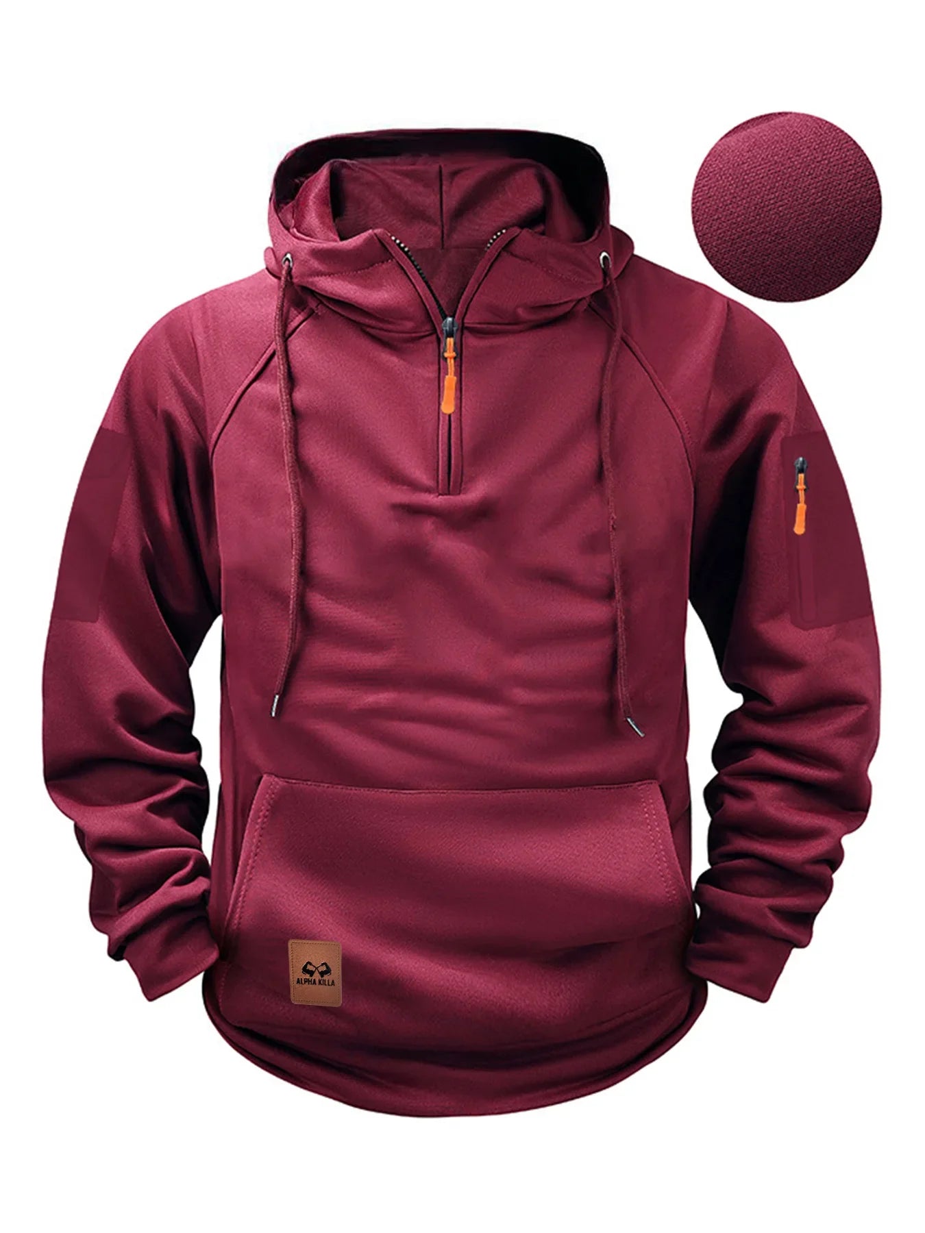 2025 New Men's Keep Warm Hoodie Streetwear Jacket Long Sleeve Sweatshirts Zipper Hooded Pullover Male Running Hooded Sweatshirt