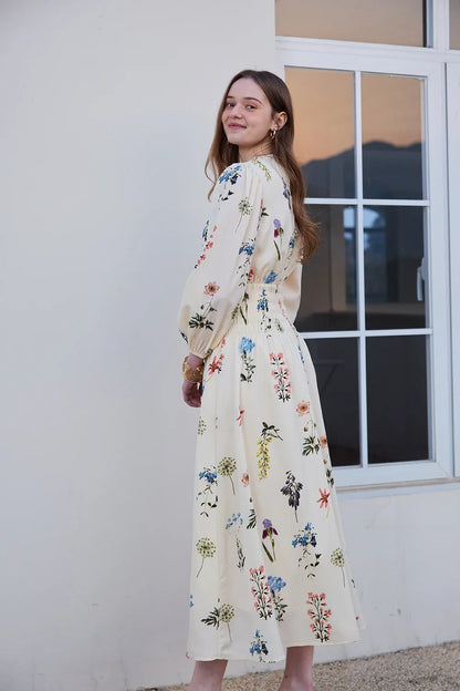 AP SS26 Women Smock Floral Dress Sweet Style