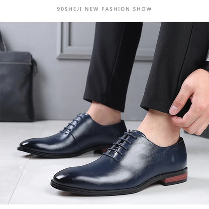 Fashion Business Dress Men Shoes Classic Leather Men's Formal Shoes Comfortable Slip On Dress Shoes Men Oxfords Size 47 48