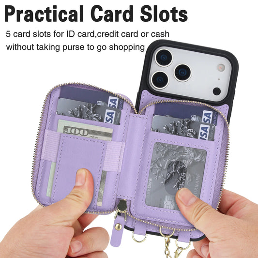 2 in 1 Detachable Crossbody Magnetic Cards Solt Wallet Leather Case For iPhone 17 Pro Max 16 Plus 15 14 13 12 Shockproof Cover