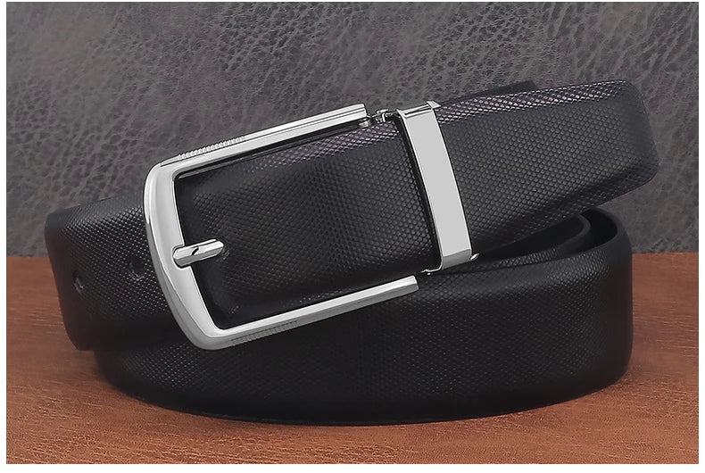 Fashion belts young men pin buckle genuine leather cowhide Waistband high quality white casual jeans ceinture homme B650