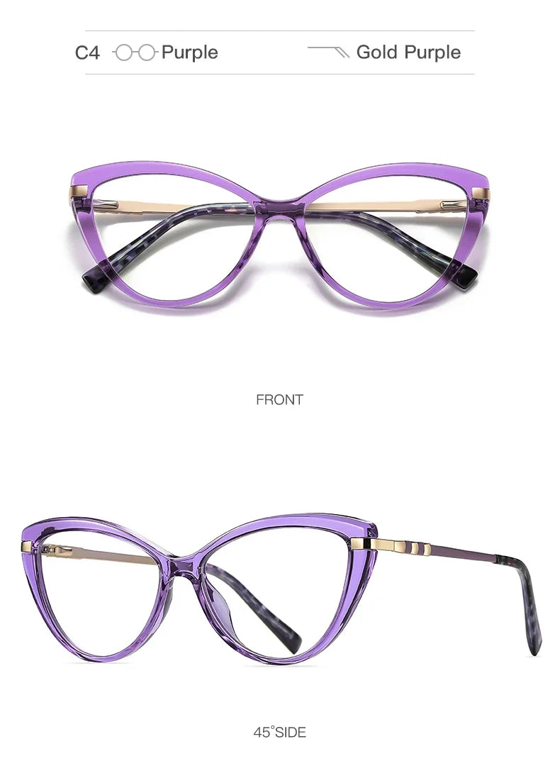 New Cat Eye Optical Glasses Women Myopia Prescription Glasses Hyperopia Reading Glasses Anti Blue Light Computer Eyewear