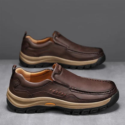 Men's Hand-Stitched Fashion Loafers, Solid Color Low-Top Casual Shoes, Simple Trendy Slip-On Sneakers, Men's Shoes for All Seasons, Daily Office Business Shoes, Large Size Men's Shoes