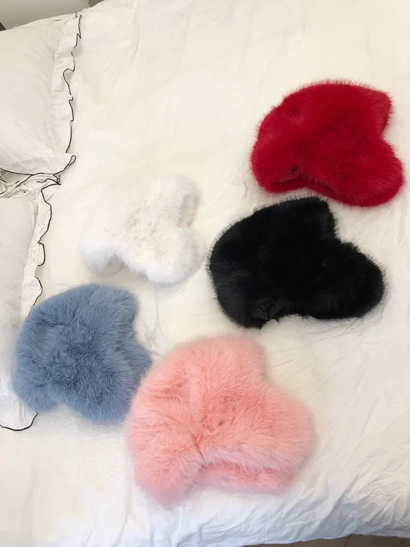 Fluffy Imitation Mink Fur Bomber Hats Men's Autumn and Winter Korean Version Plush Pilot Hat Female Ins Blogger Cycling Cold Hat