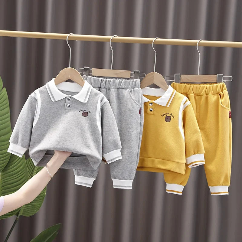 New Spring Autumn Baby Girls Clothes Kids Clothing Children Boys T-Shirt Pants 2Pcs/Set Toddler Sports Costume Infant Tracksuits