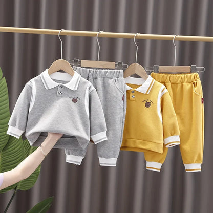 New Spring Autumn Baby Girls Clothes Kids Clothing Children Boys T-Shirt Pants 2Pcs/Set Toddler Sports Costume Infant Tracksuits