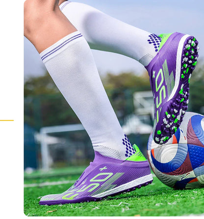 New Men's Soccer Shoes Non Slip Indoor Football Boots Sport Comfortable Grass Cleats Ultralight Fg Turf Futsal Adult Non-Slip