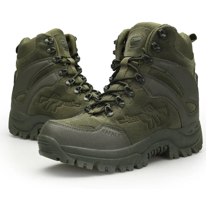 New Men Tactical Boots Army Breathable Desert High Quality Unisex Waterproof Male Hunting Boots Ankle Work Climbing Hiking Shoes