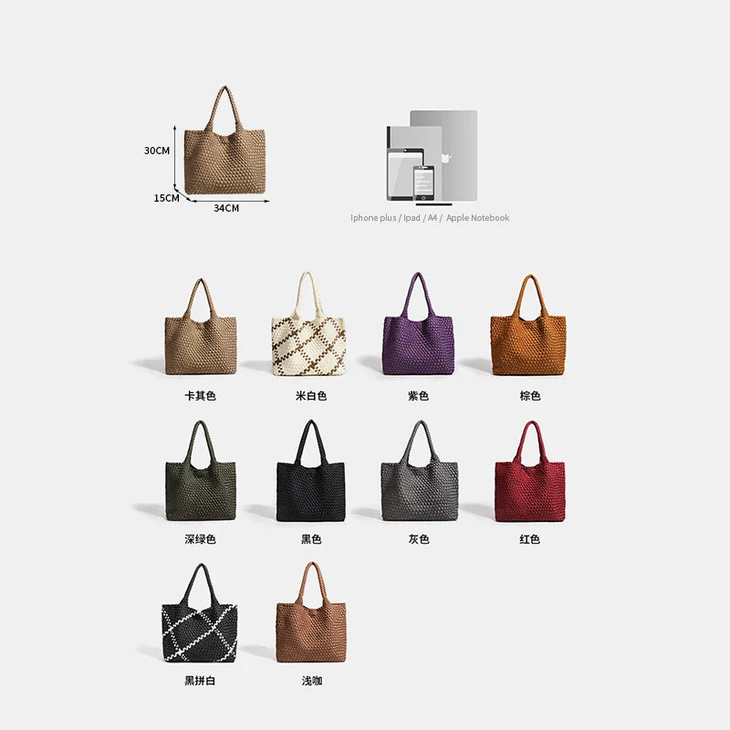 Women's bag Premium Handwoven Nylon Shoulder Bag with Luxurious Finish Women Shoulder Bags