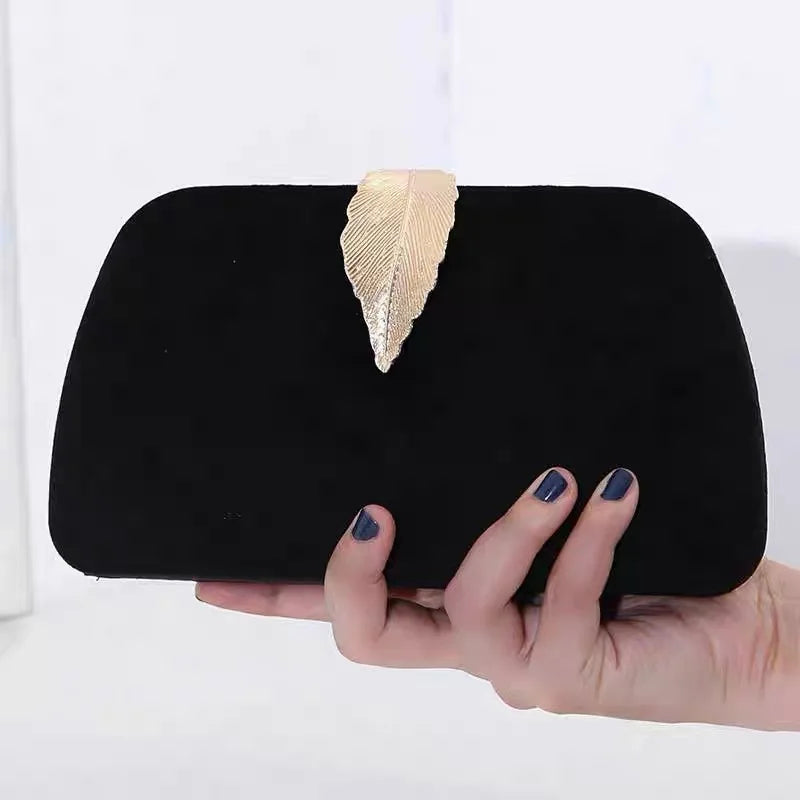 New Velvet Evening Bag Sparkling Diamond Women's Bag Suede High-Quality Texture Party Gathering Evening Bag