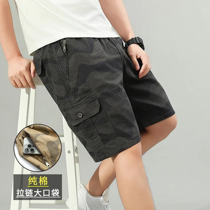 2026 Mens Cargo Shorts Hiking Running Shorts Light Weight Summer Camo Shorts with Pocket