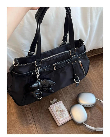 Korean Cute Harajuku Style Y2k Large Capacity Handbag Shoulder Bags Nylon Waterproof Cloth Commuter Storage Bags Women's Bag