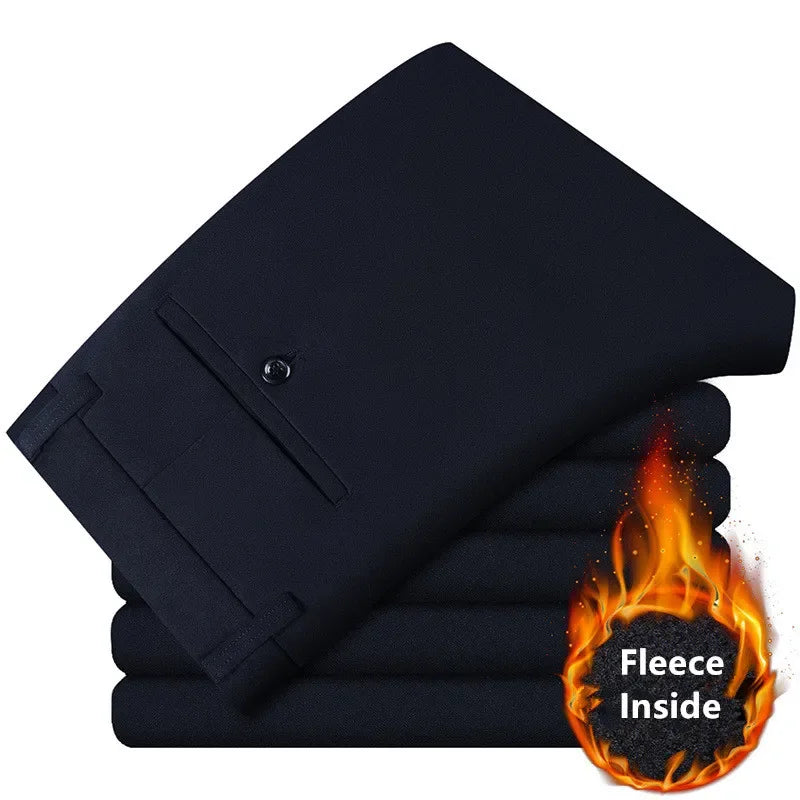 Formal Dress Suit Pants Tall Men 190CM Business Black Blue Plus Size 40 42 44 46 Extra Long Lengthened Straight Office Trousers