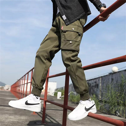 Fashion Multiple Models New Multi Pocket Drawstring Pants Men's Casual Cargo Pants Summer Outdoor Hip Hop Sweatpants Men Women