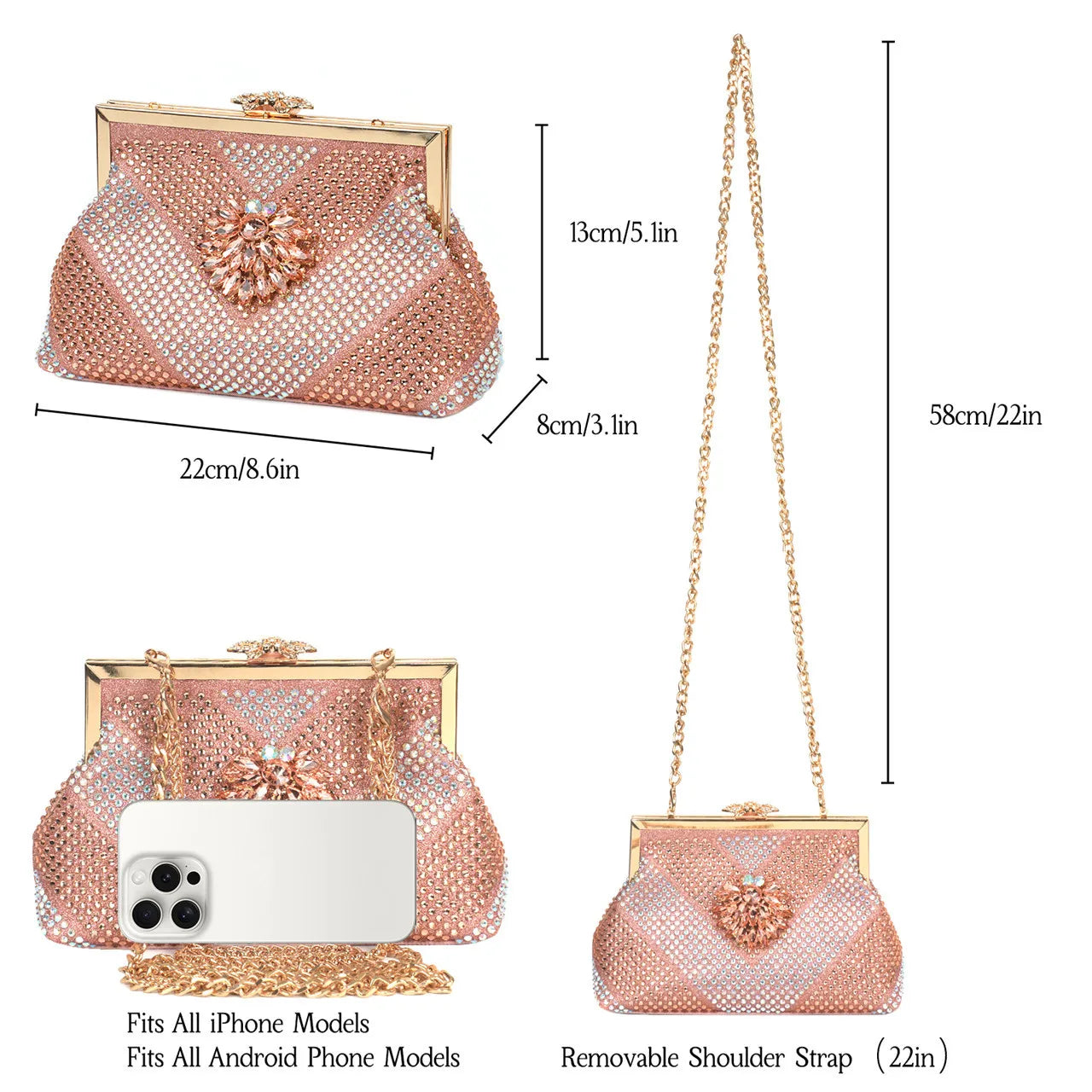 2024 Italian Design Rhinestone Luxury Wine Colour Pointed Toe Shoe & Bag Set Women's High Heels for Parties By Venus Chan